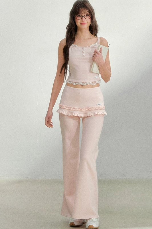 Lace Camisole Pants Set-Up
