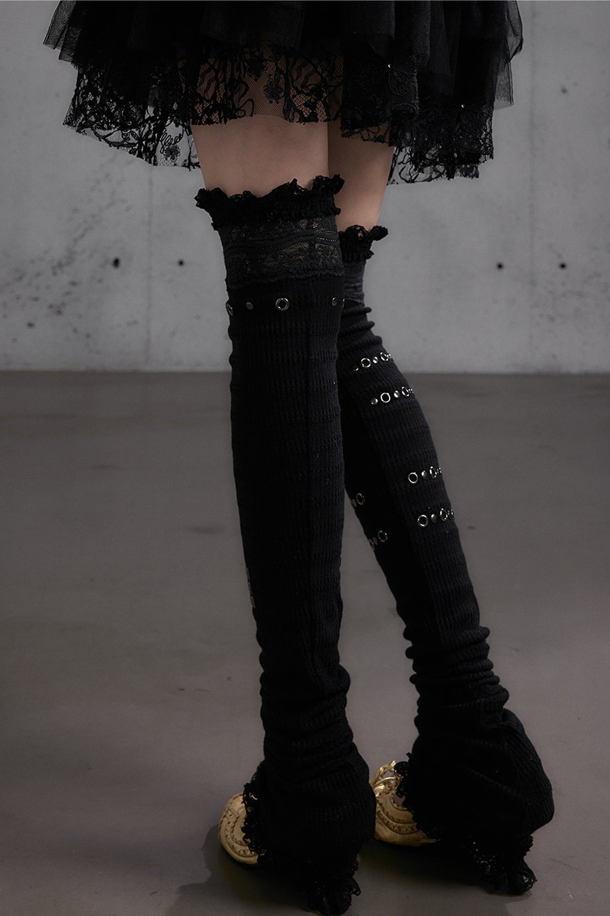 Stretchy Stacked Lace Leg Warmers