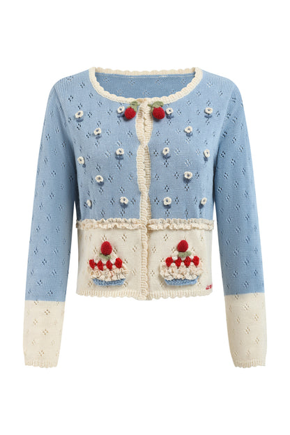 Christmas Berry Knitted Cardigan and Dress Set-Up