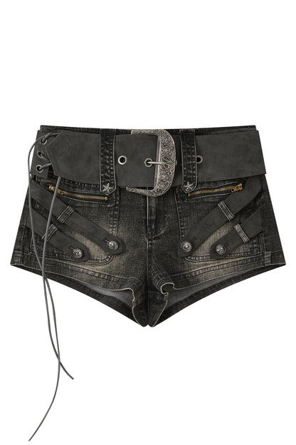 Ultra-Short Belted Summer Pants