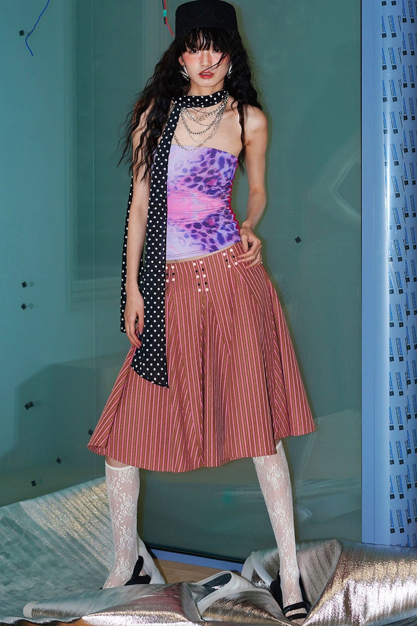 Retro Leopard Print Tube Top