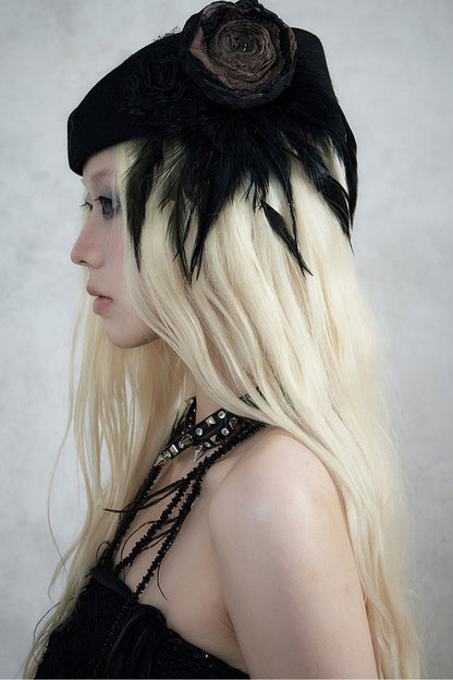 Baroque Lace Wool Beret