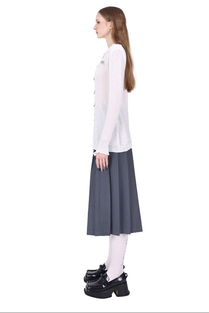Detachable Ring Pleated Skirt