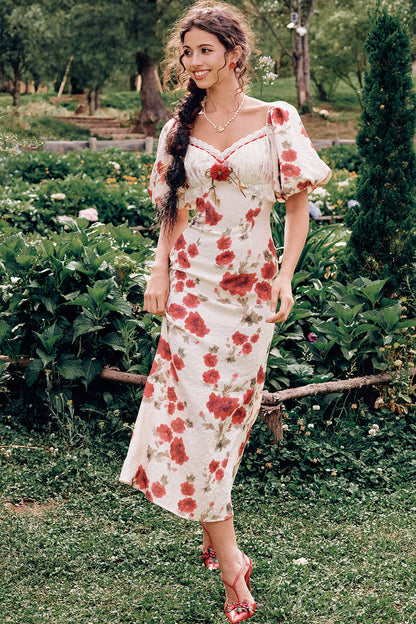 French Pastoral Floral Base Layer Top and Dress Set-Up