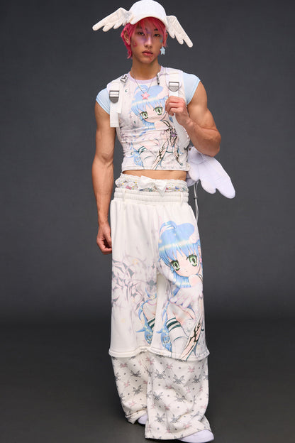 Six-Winged Angel Printed Blouse