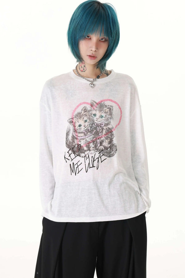 Keep Me Close Cat Side Slit Top