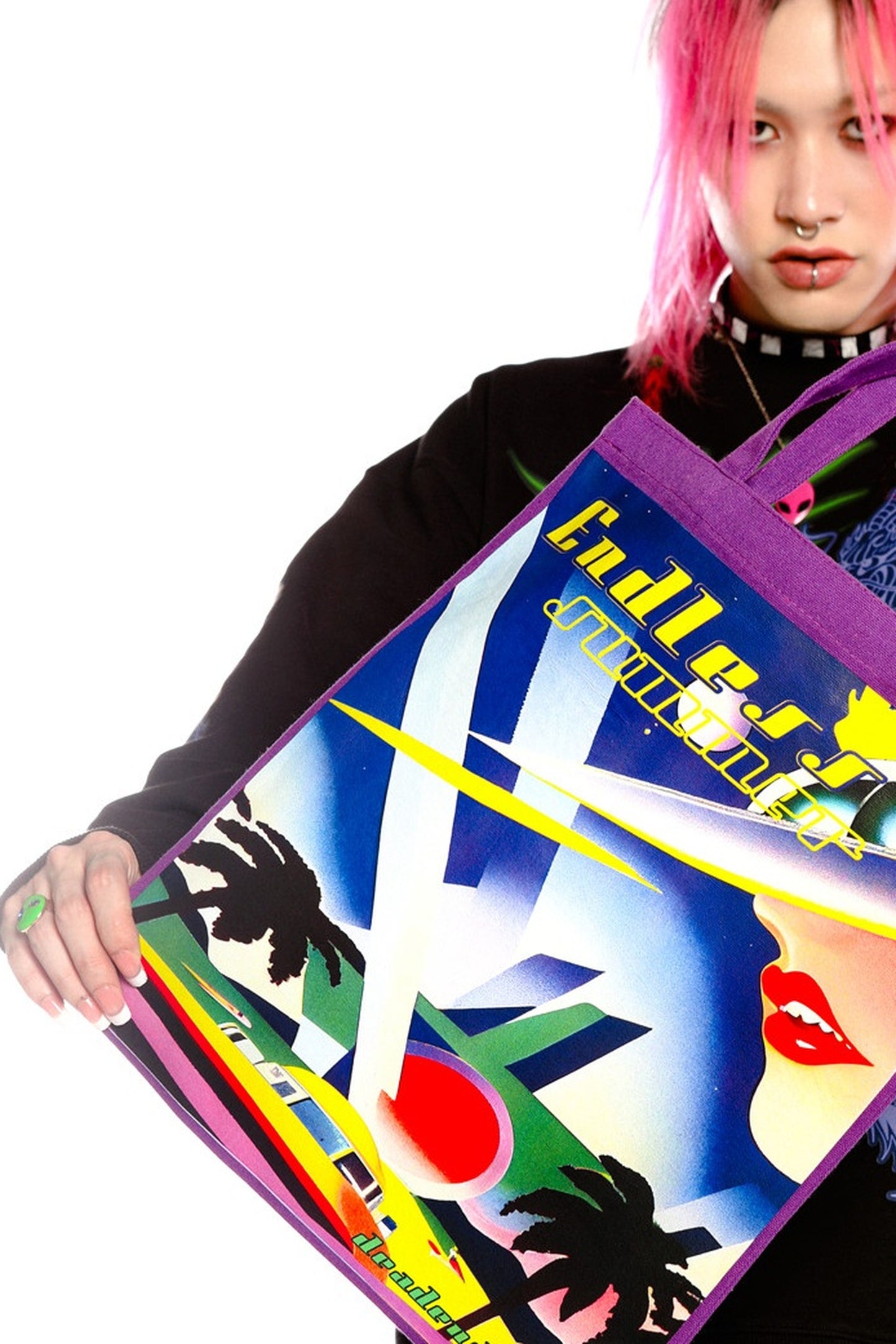 Colorful Canvas Shoulder Tote