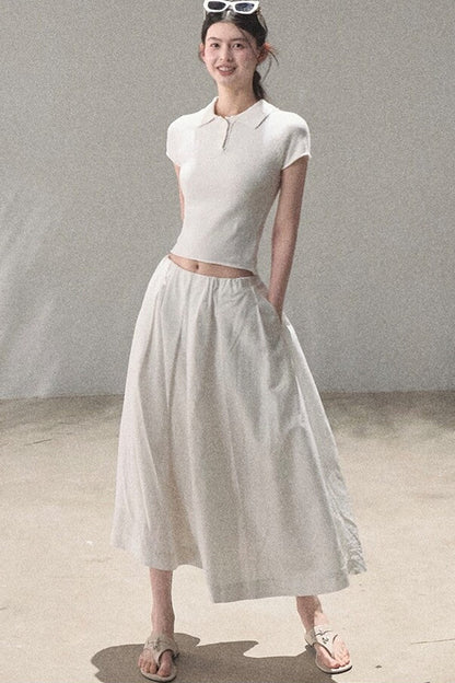 Old Money Linen Polo Top