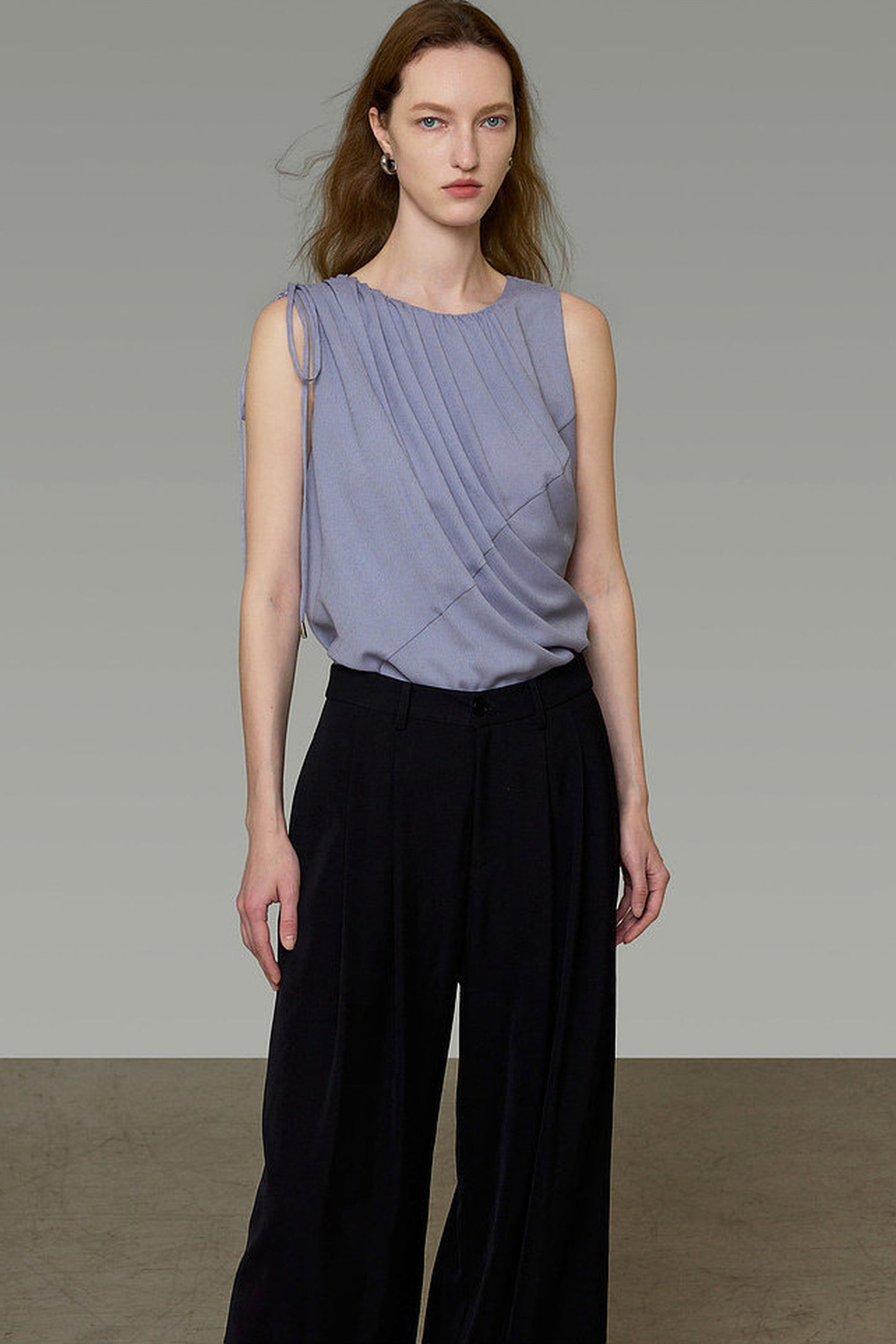 French Style Ruched Sleeveless Camisole