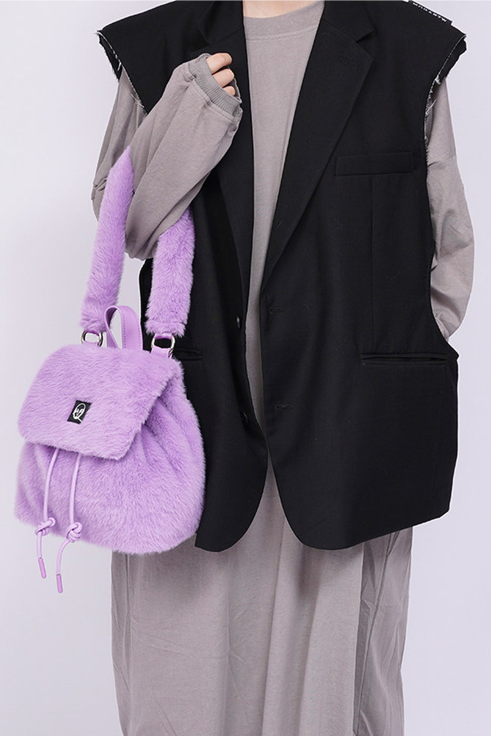 Zaino a tracolla peloso Macaron