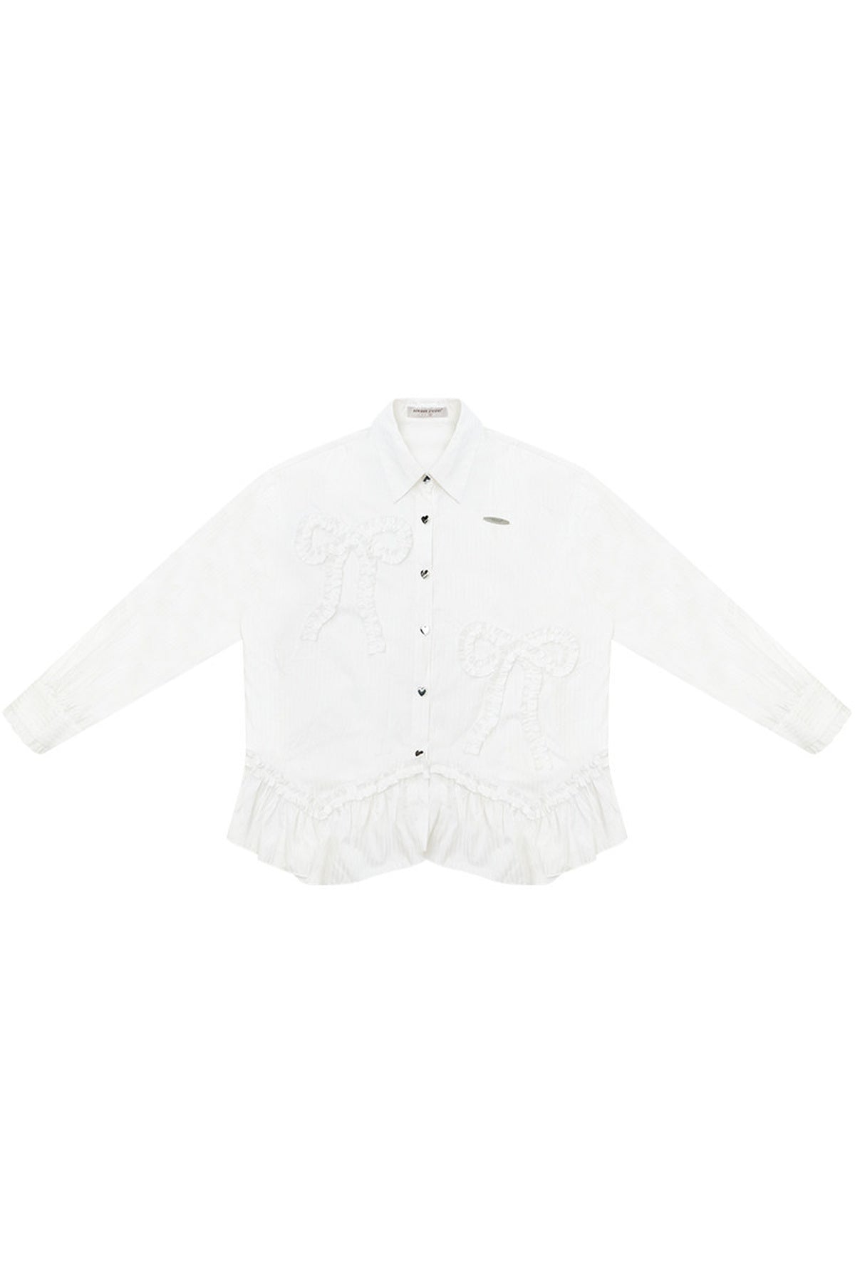 Lace Hem Bow Shirt