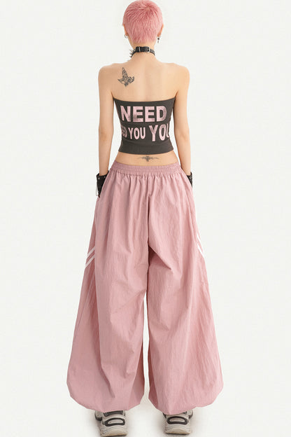 Navy Blue Wide-Leg Pants