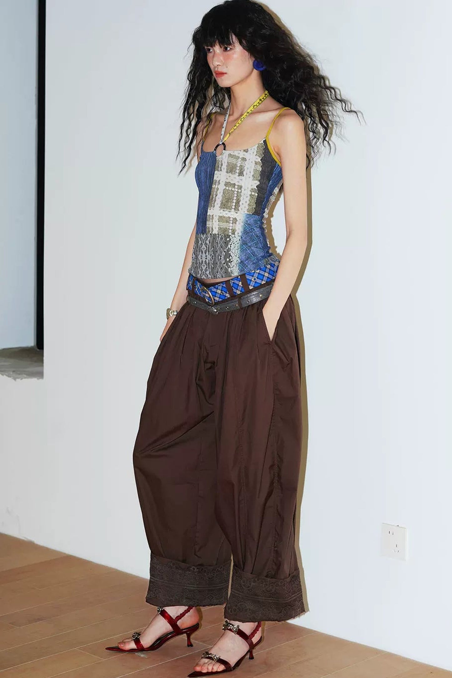 Retro Solid Color Balloon Pants