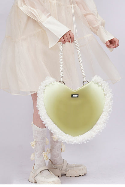 Borsa a tracolla in peluche Y2K