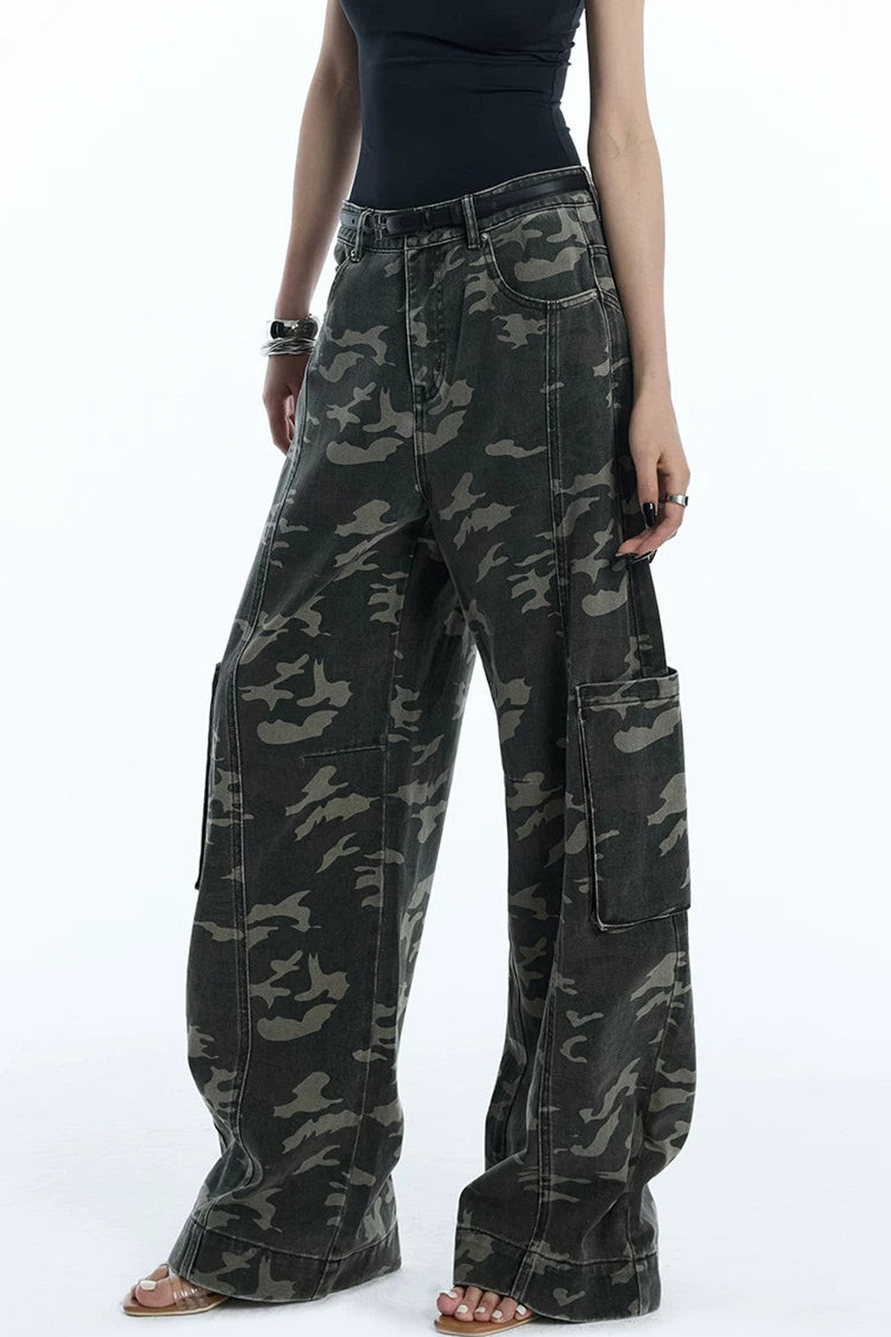 Pantaloni cargo scimitarra mimetici