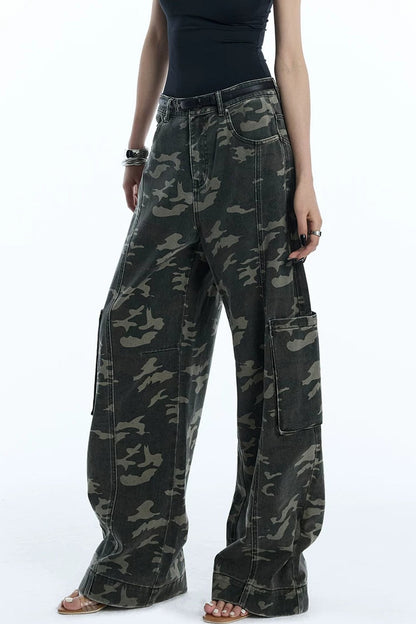 Pantaloni cargo scimitarra mimetici