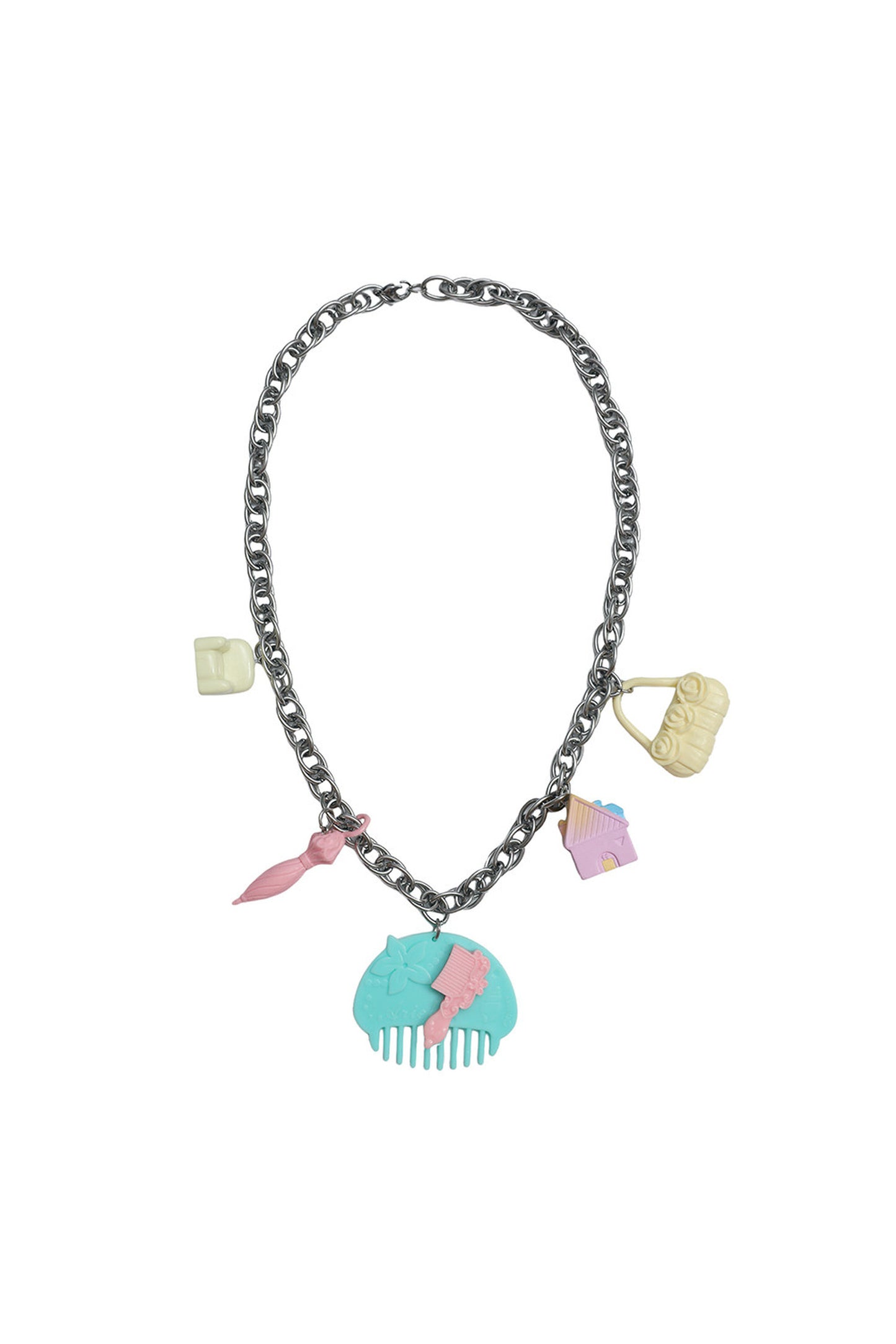 Adjustable Y2K Dollhouse Comb Necklace