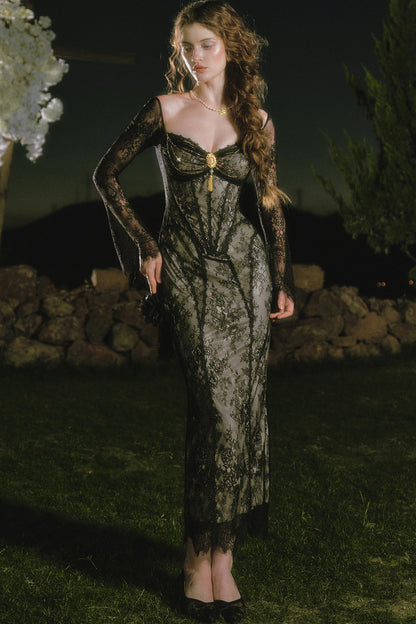 French Lace Fishtail Dress