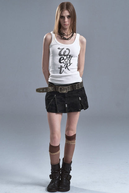 Leopardenmuster-Retro-Stretch-Tanktop