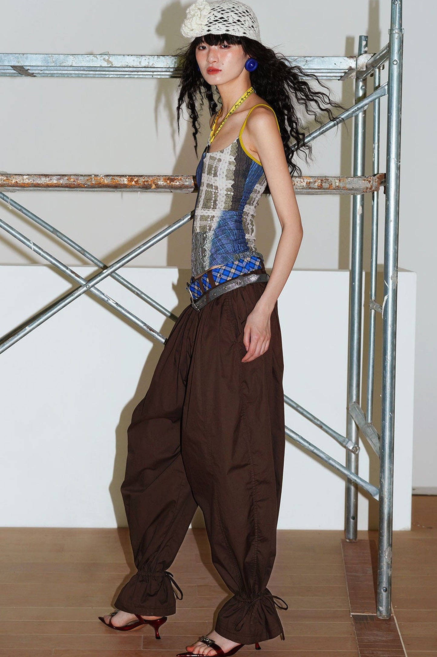 Retro Solid Color Balloon Pants