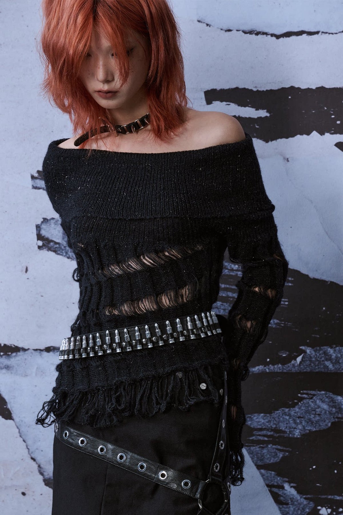 Punk Rock Studded Bullet Belt Dress
