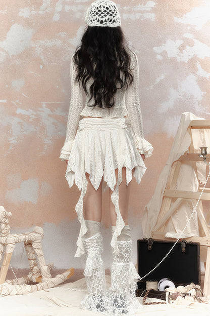 Asymmetrical Ruffle Skirt