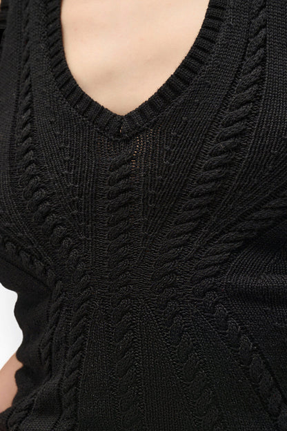 Layered-Look Knit Halter Camisole