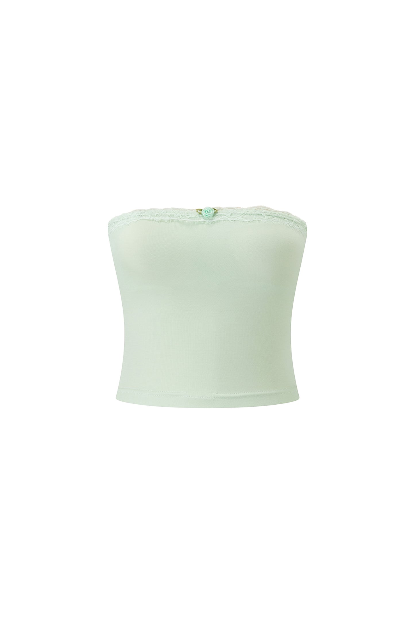 Mint Green Knitted Lace Tube Top, Pants and Skirt Set-Up