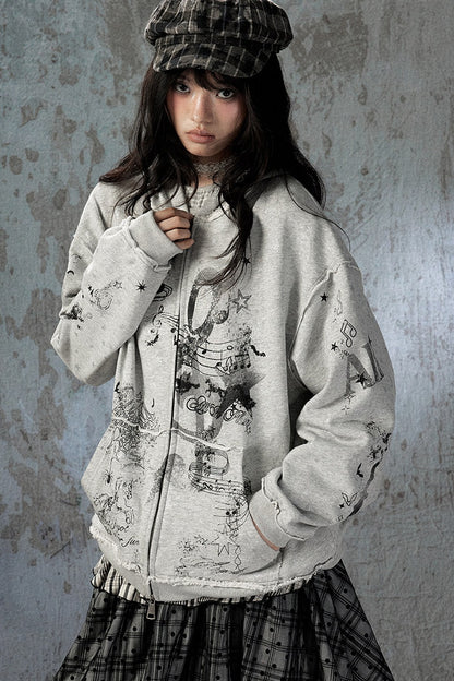 Witch Detachable Hood Zip-Up Hoodie