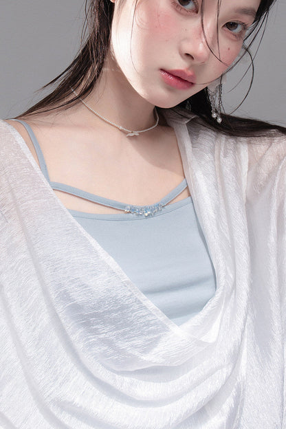 Flowing Irregular Knit Vest Set