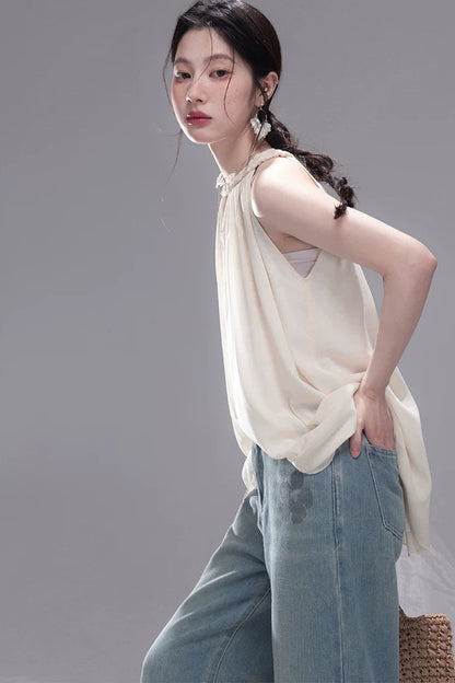 Champagne Apricot Chiffon Blouse