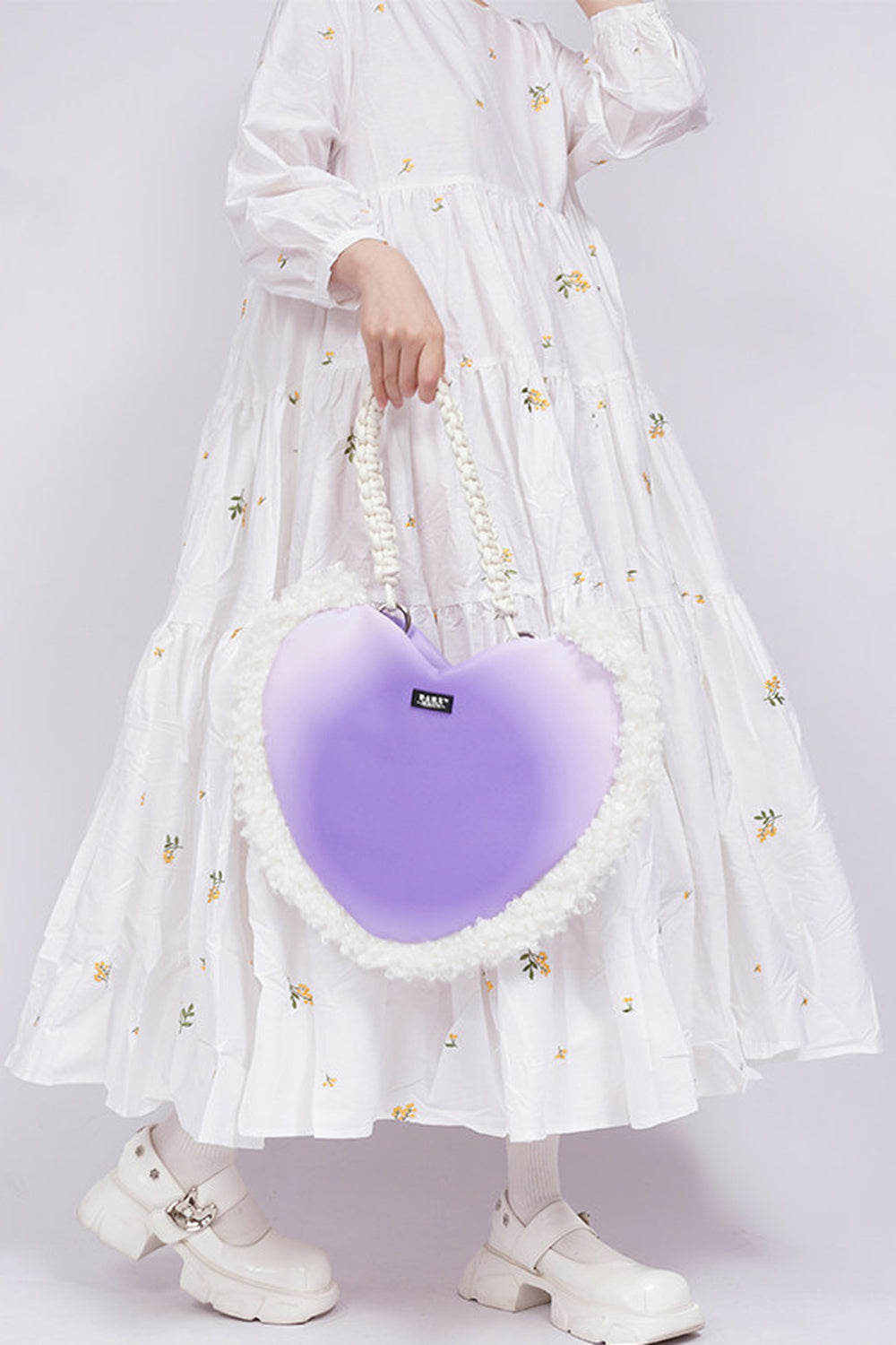 Borsa a tracolla in peluche Y2K