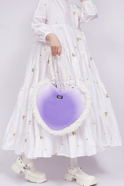 Borsa a tracolla in peluche Y2K
