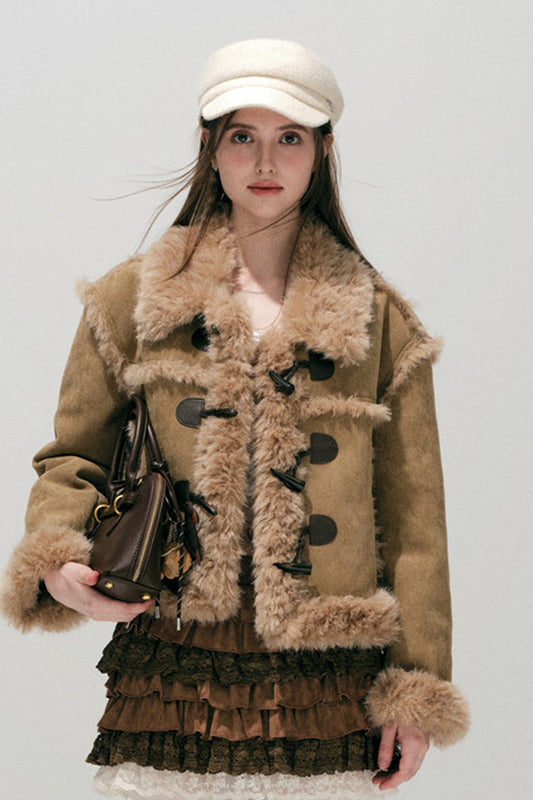 Caramel Eco-Fur Coat