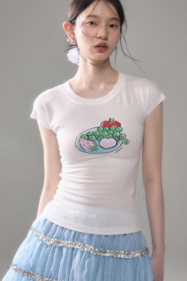 Fruit Platter Tencel Blend Short Sleeve T-Shirt