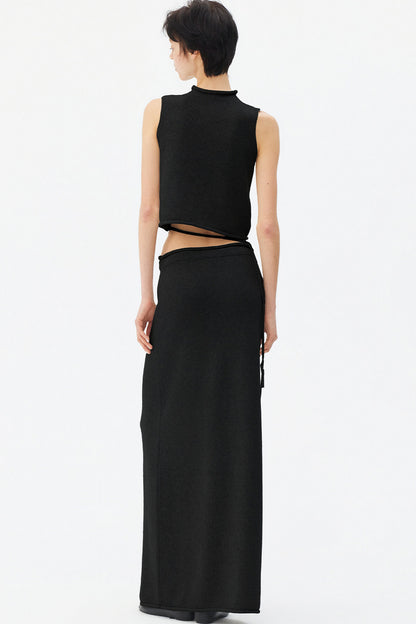 Wool Linen Knit Tank and Skirt Set-Up