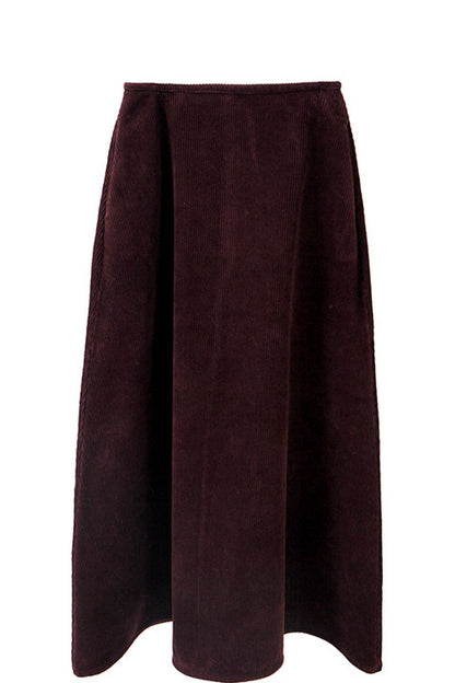 Retro Corduroy A-Line Skirt
