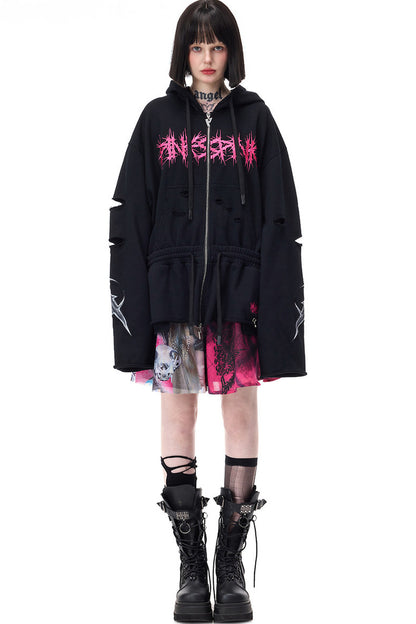 Y2K rosa karierter Rock