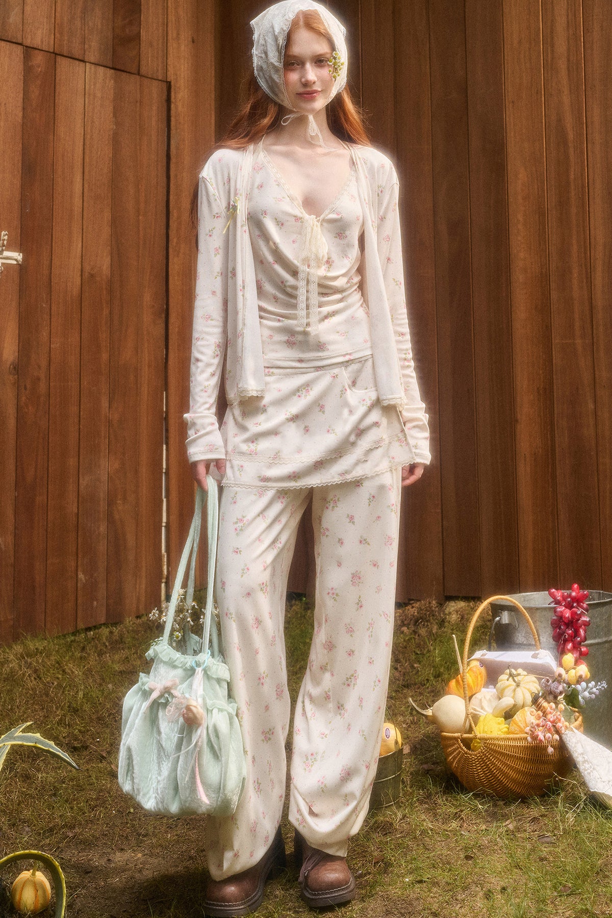 Liberty Style Print Top and Pants Set-Up