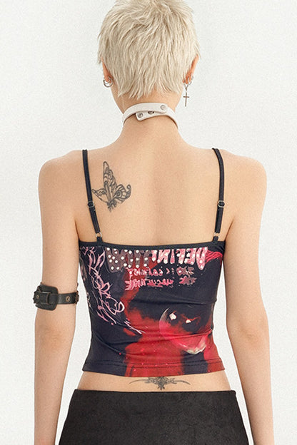 Playful Print Tie-Up Camisole