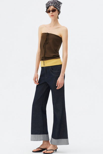 Lyocell Patchwork Tube Top