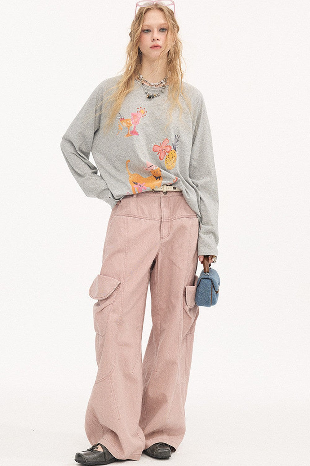 Vintage Washed Pocket Cargo Pants