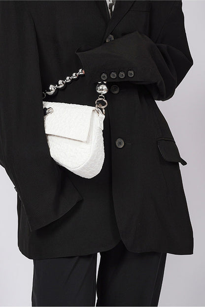 Pearl Pleated Crossbody Bag