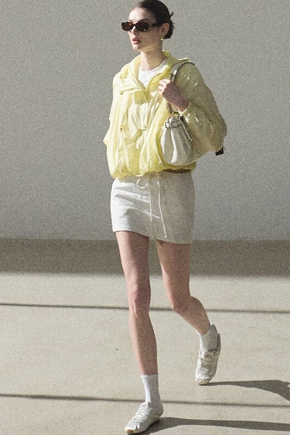 Bright Clouds Linen Skirt