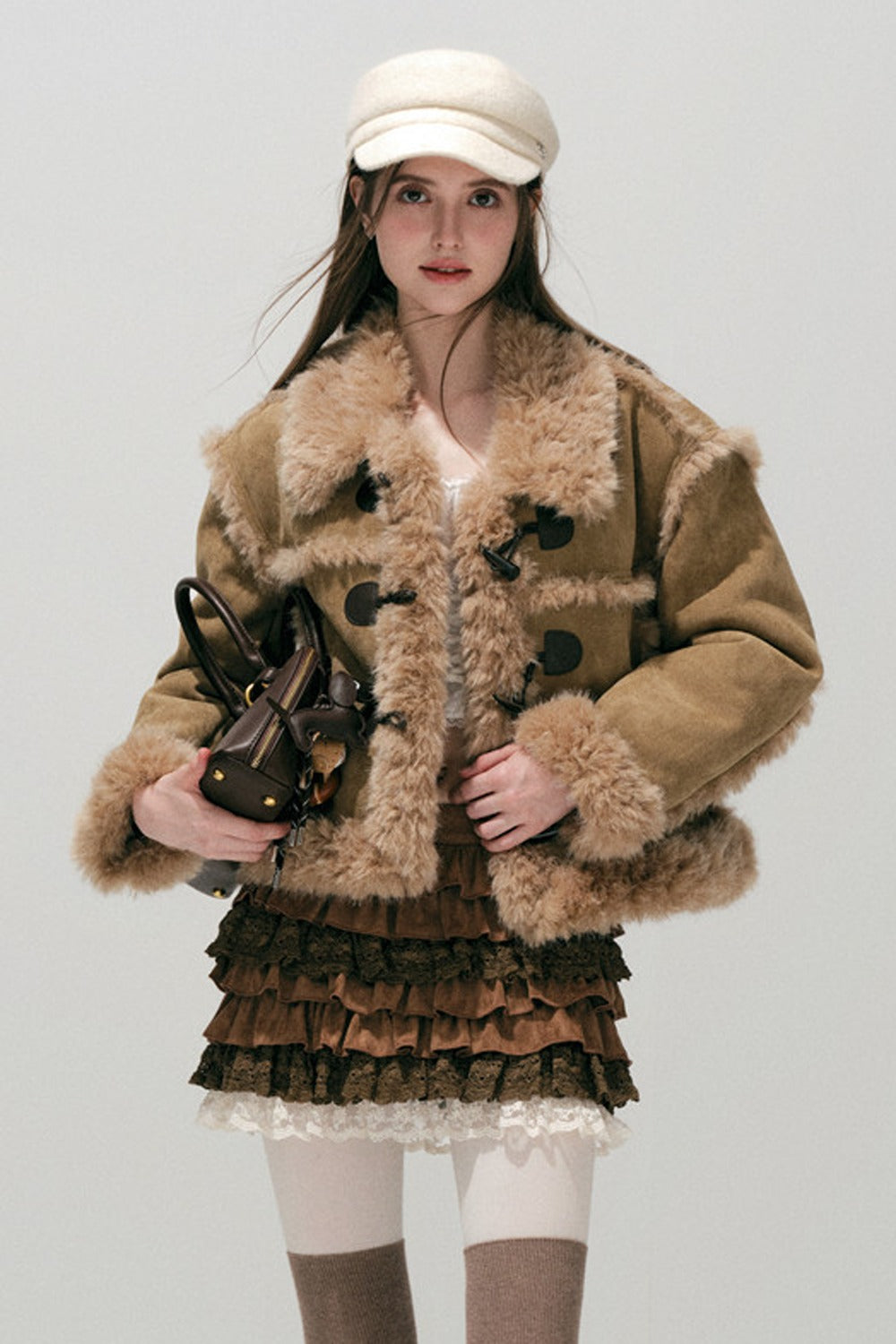 Caramel Eco-Fur Coat