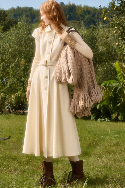 Retro-Wollkleid mit Bubikragen