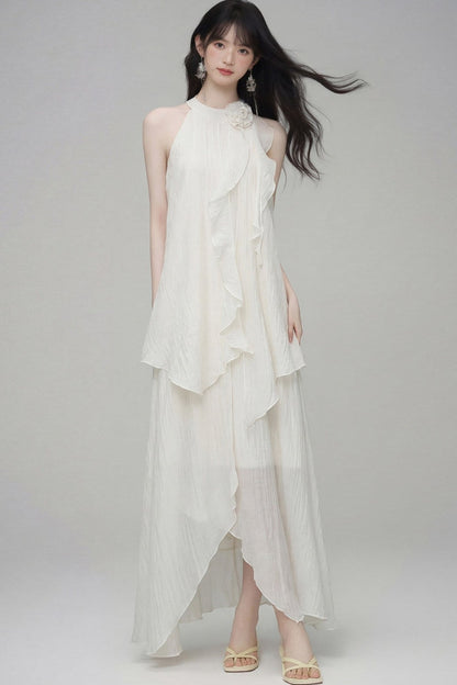 Misty Rose Halter Dress