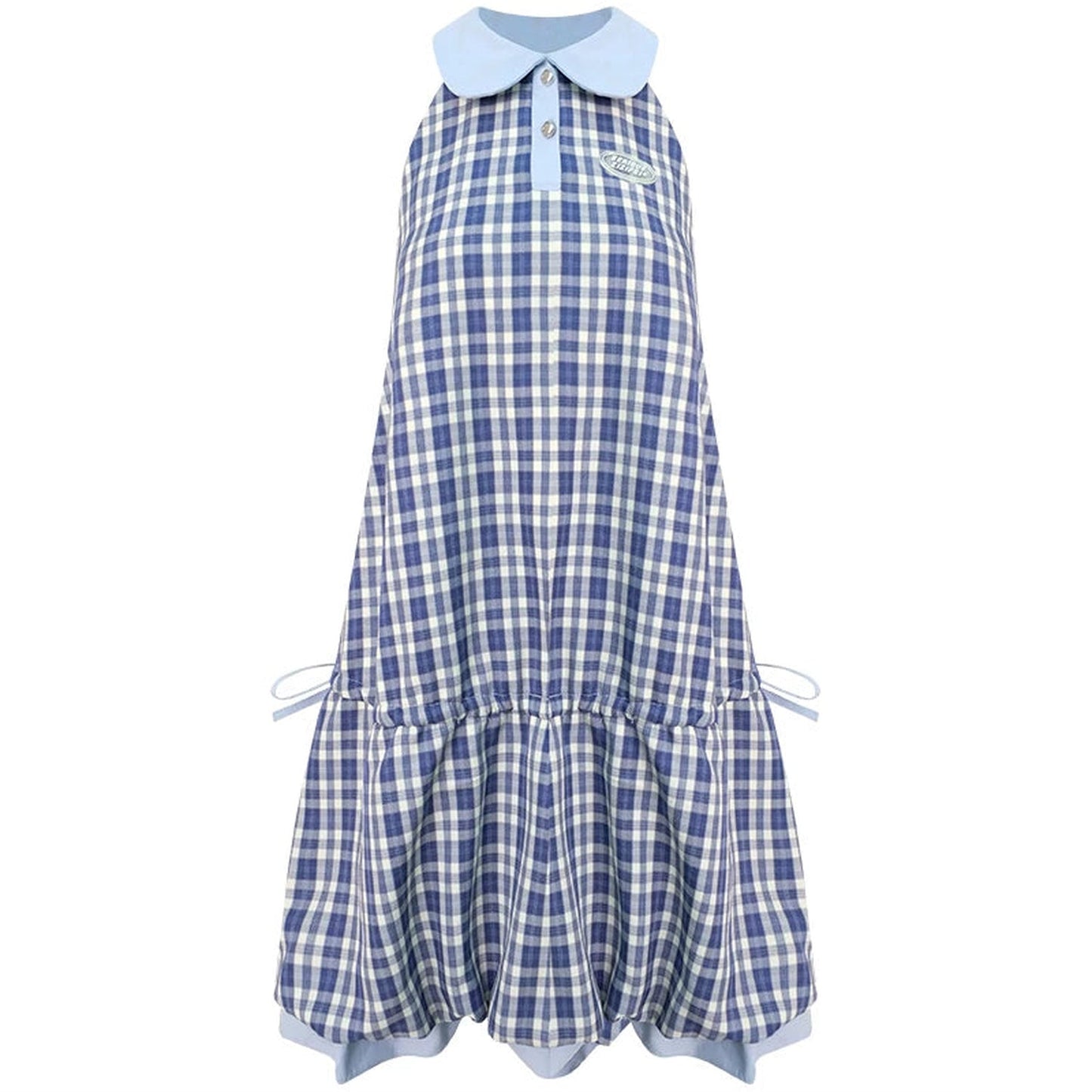 Blue Plaid Doll Collar Dress