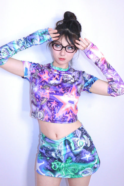 Y2K Subculture Hip-Hugging Skirt