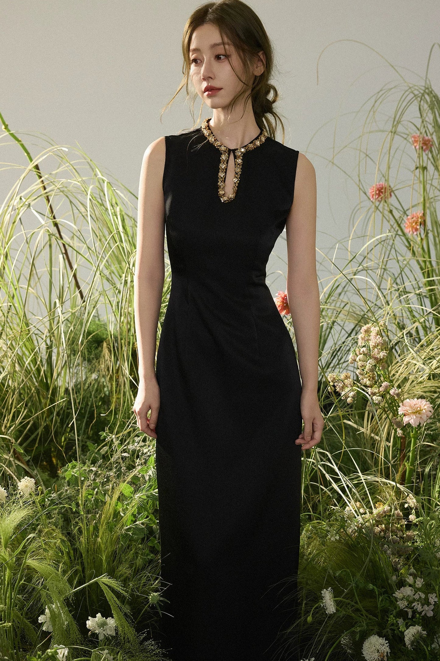 Chinese Water Drop Collar Dress